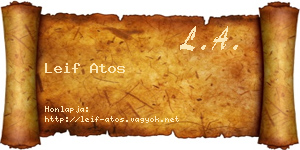 Leif Atos névjegykártya